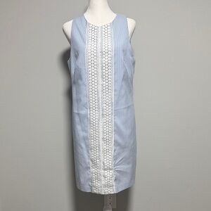 London Times Blue and White Mini Dress